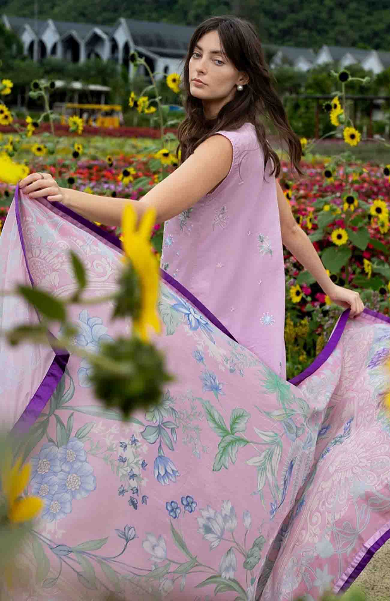 Alternative view of Mushq Purple Luxury Lawn Collection Replica