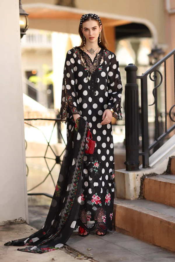 Alternative view of Noor By Saadia Asad Black Printed Lawn Collection Replica
