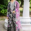 Nureh Black Printed Lawn Collection Replica