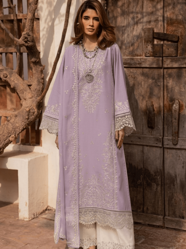 Batik Purple Luxury Lawn Collection Replica