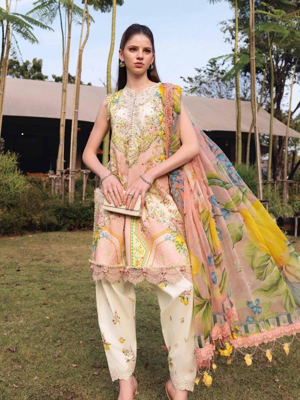 Maria B Peach  Printed Lawn Collection Replica