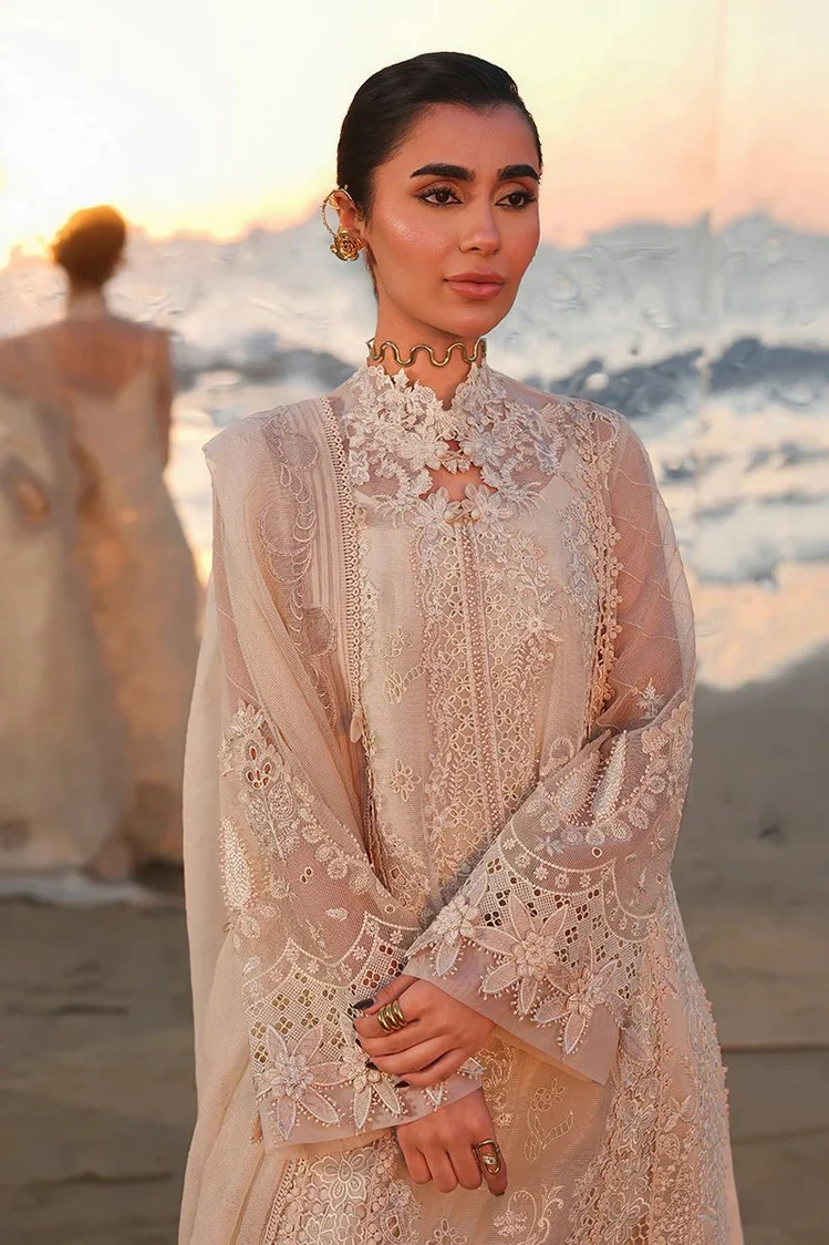 Alternative view of Qalamkar Skin Soft Khadi Net Collection Replica