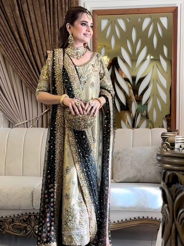 Haris Shakeel Brown Luxury Bridal Collection Maysori Replica