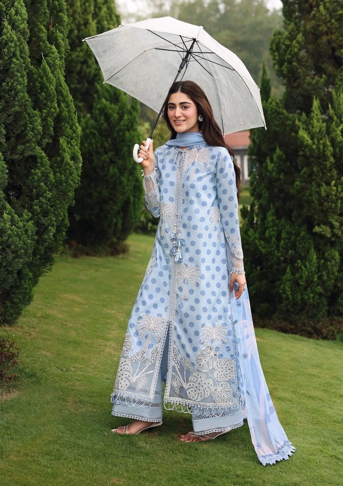 Sardinia Sky Blue Luxury Lawn Collection Replica - Image 3