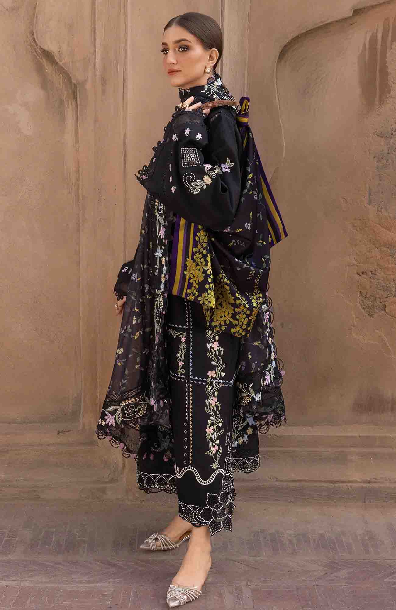 Alternative view of Crimson Black Luxury Lawn Collection Replica