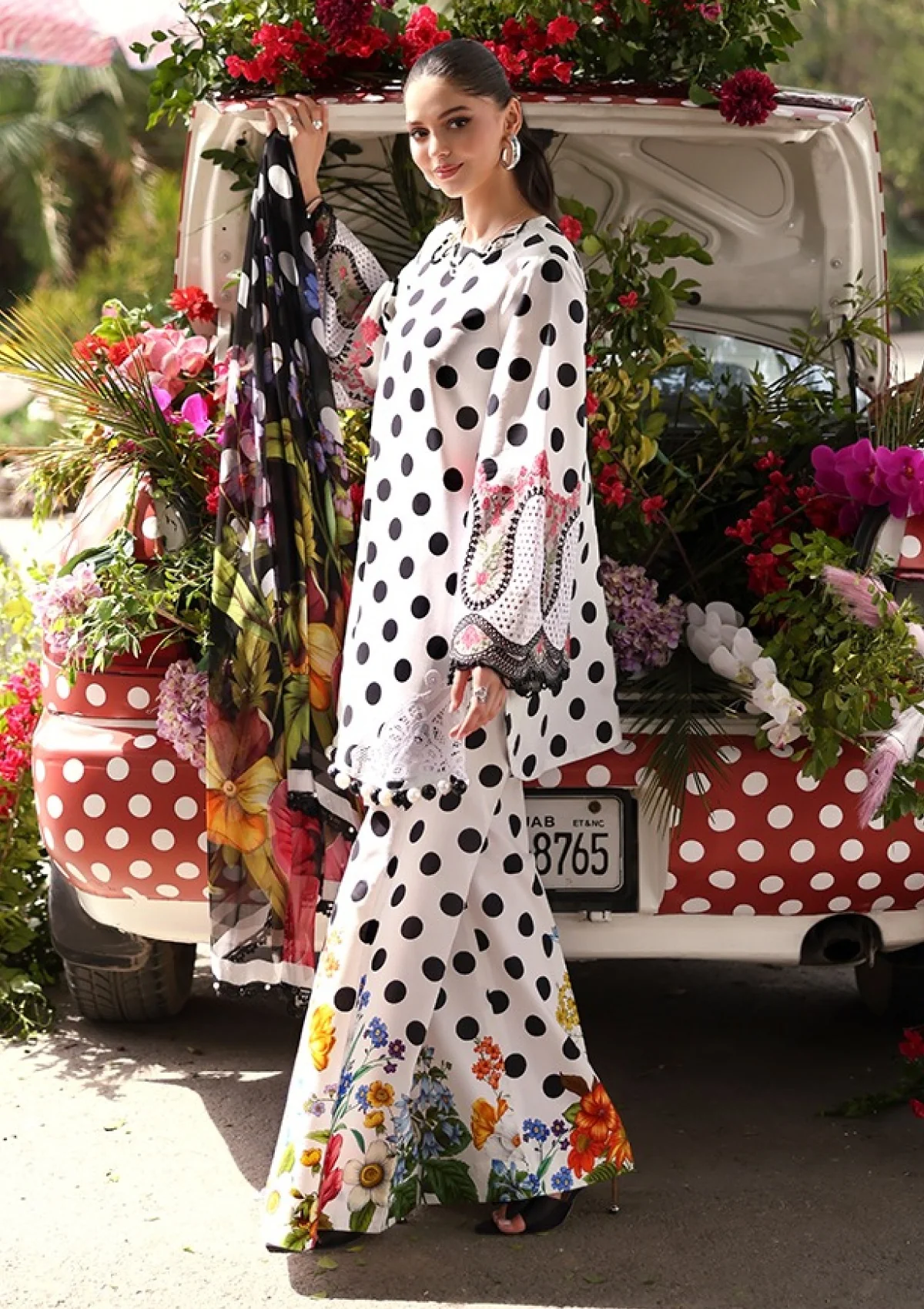Alternative view of Maria B White Printed Lawn Collection Replica