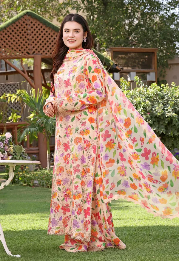 Alternative view of Aneela,s Multi Luxury Lawn Collection Replica