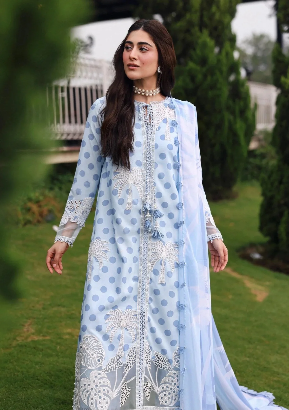 Sardinia Sky Blue Luxury Lawn Collection Replica - Image 4