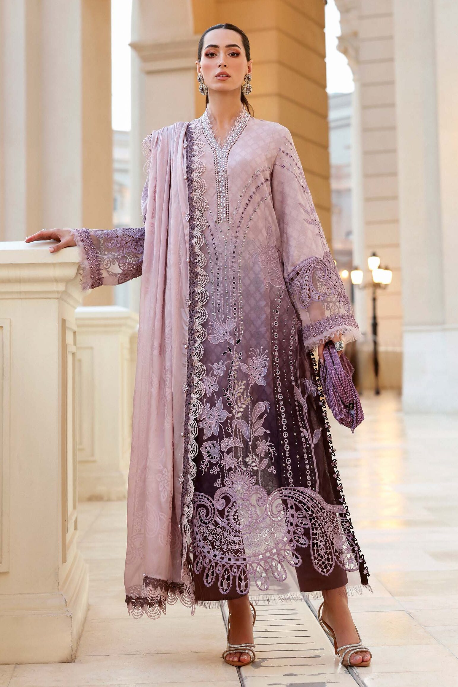 Maria B Purple Luxury Lawn Collection Replica
