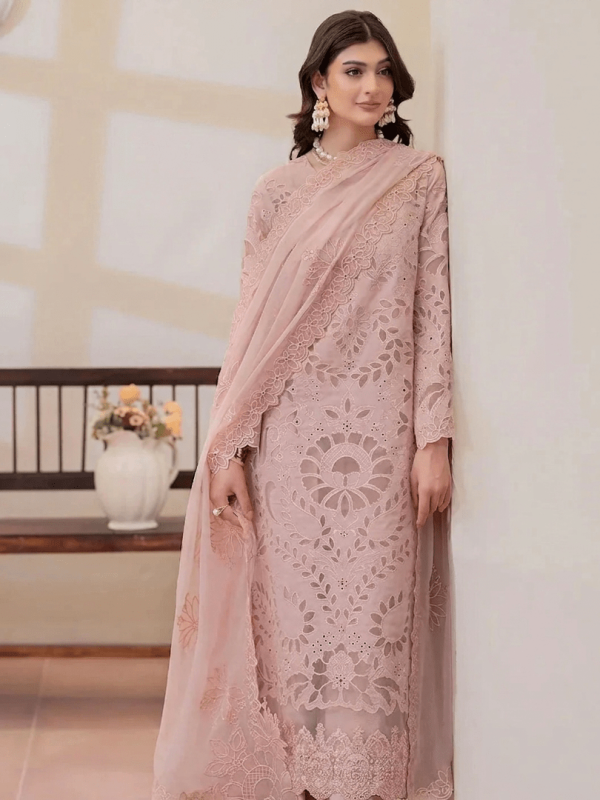 Imrozia Peach Luxury Lawn Collection Replica