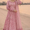 Faiza Saqlain Pink Luxury Lawn Collection Frock Replica