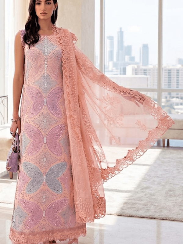 Maria B Pink Luxury lawn Collection Replica