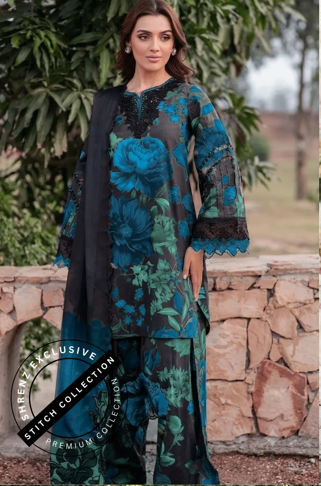 Shrenz 3 Piece Stitched Lawn Pret Collection