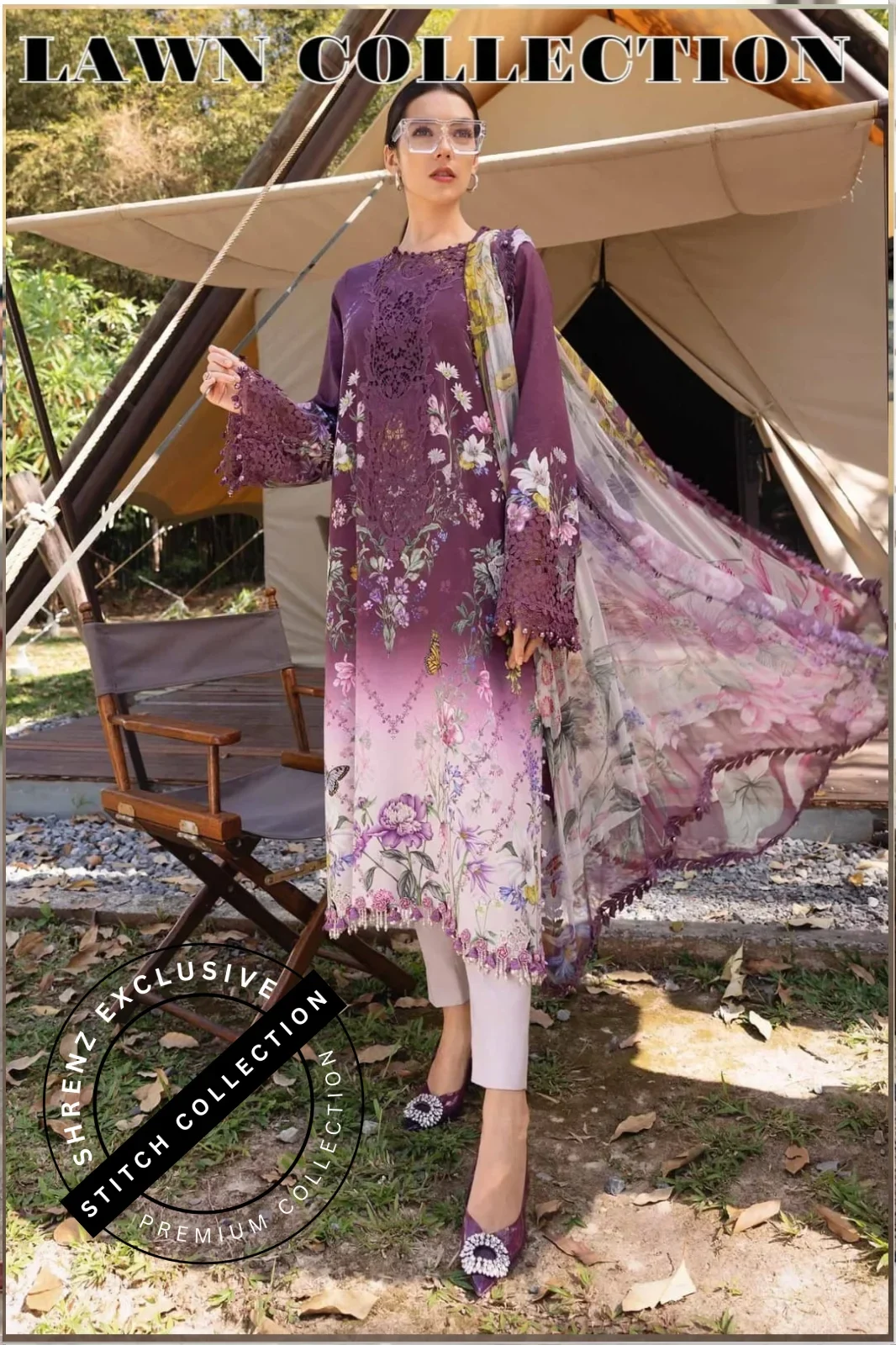 Shrenz 3 Piece Stitched Lawn Pret Collection