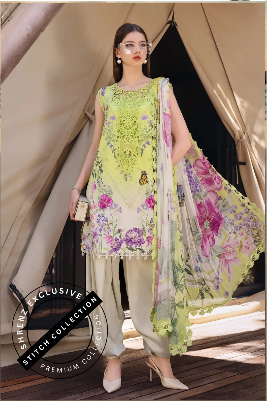 Shrenz 3 Piece Stitched Lawn Pret Collection