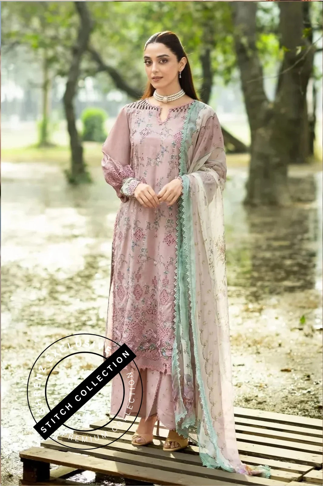 Shrenz 3 Piece Stitched Lawn Pret Collection