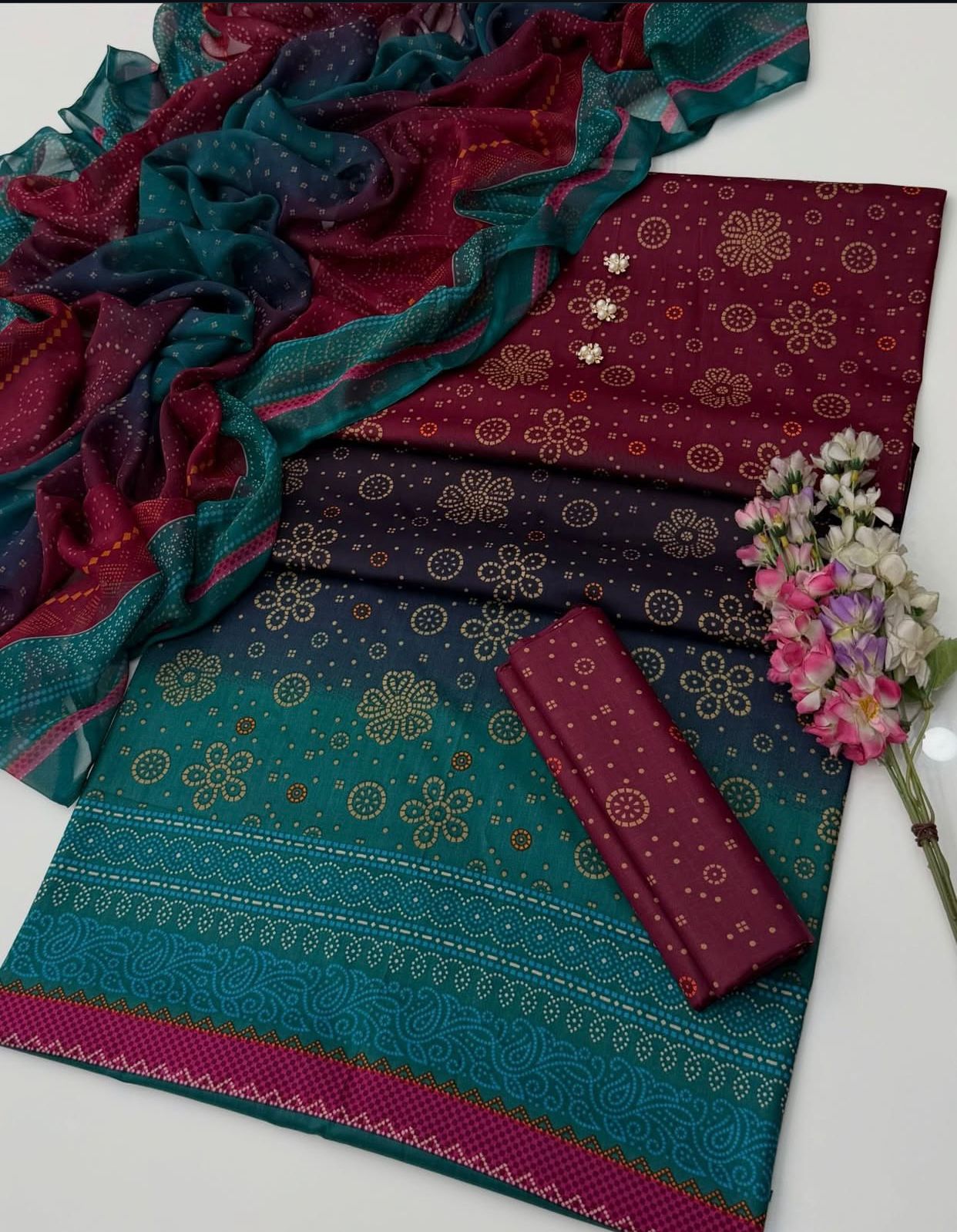 Alternative view of Maria B Multi Printed Lawn Collection Replica