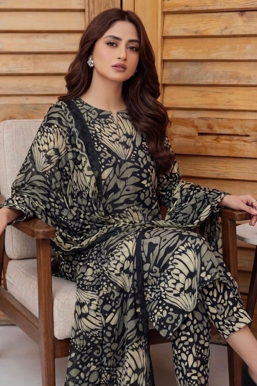 Maria B Green Printed Lawn Collection Replica