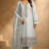 Maria B Sky Blue Printed Lawn Collection Replica