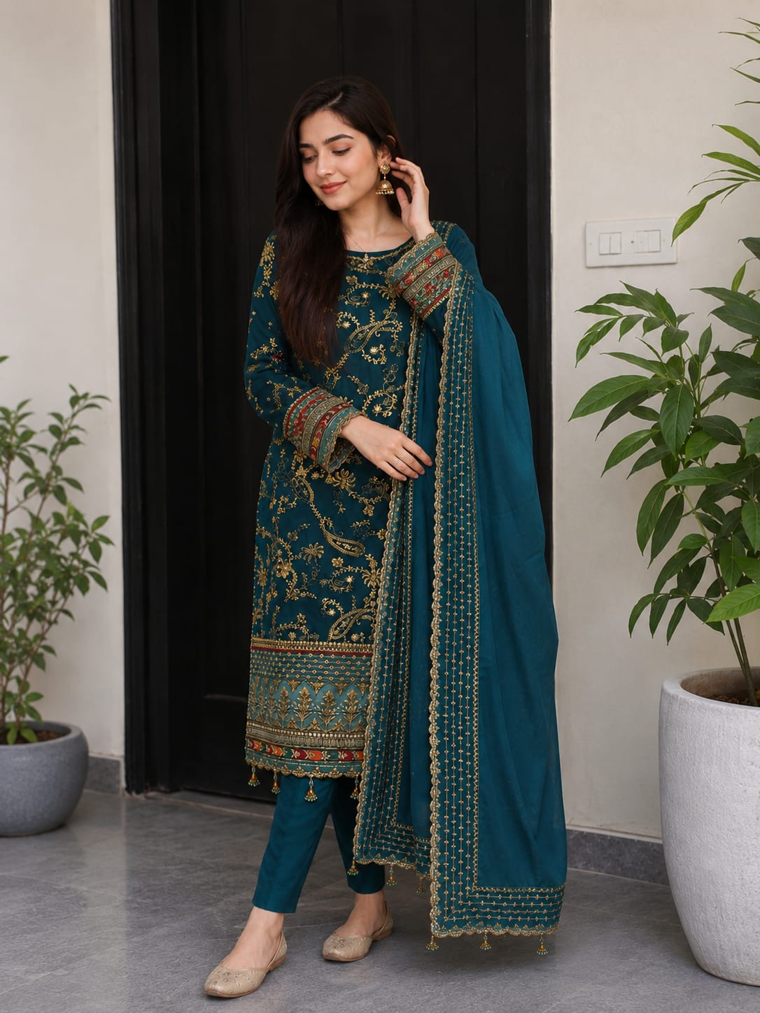 Alternative view of Shrenz 3 Piece Stitched Lawn Pret Collection