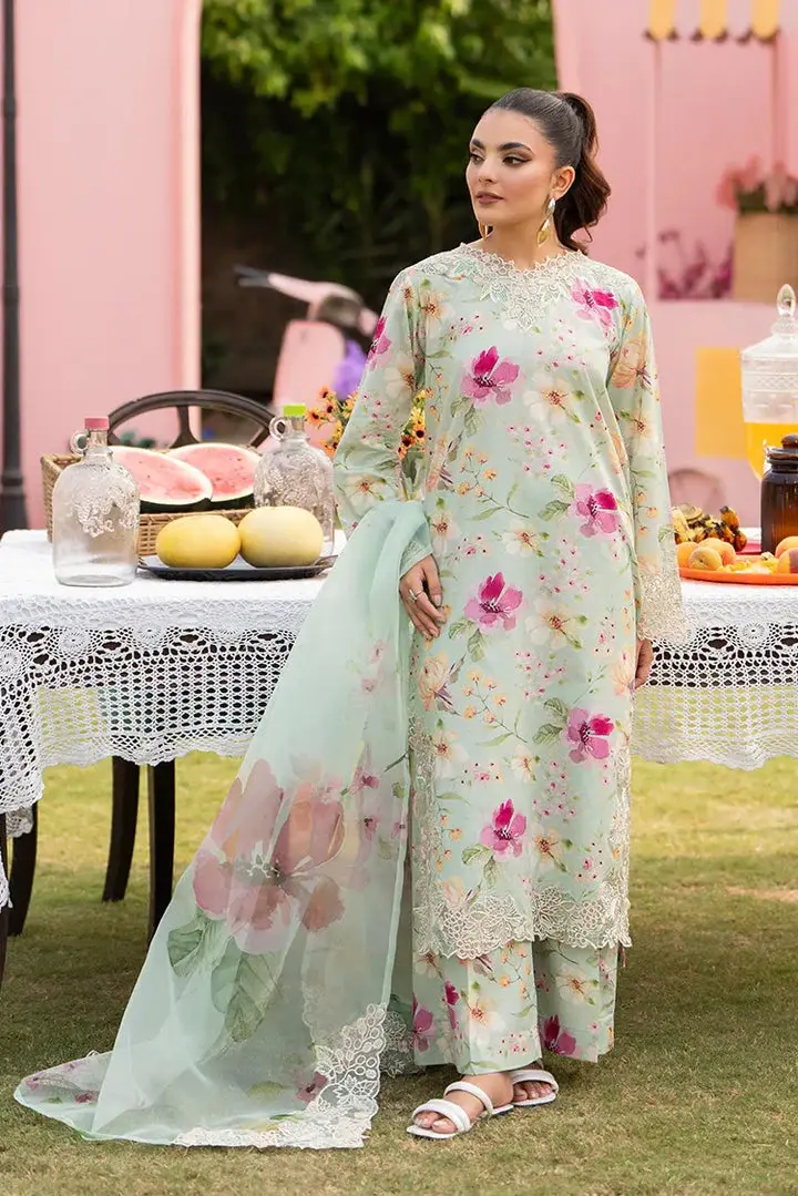 Ellena Green Printed Lawn Collection Replica
