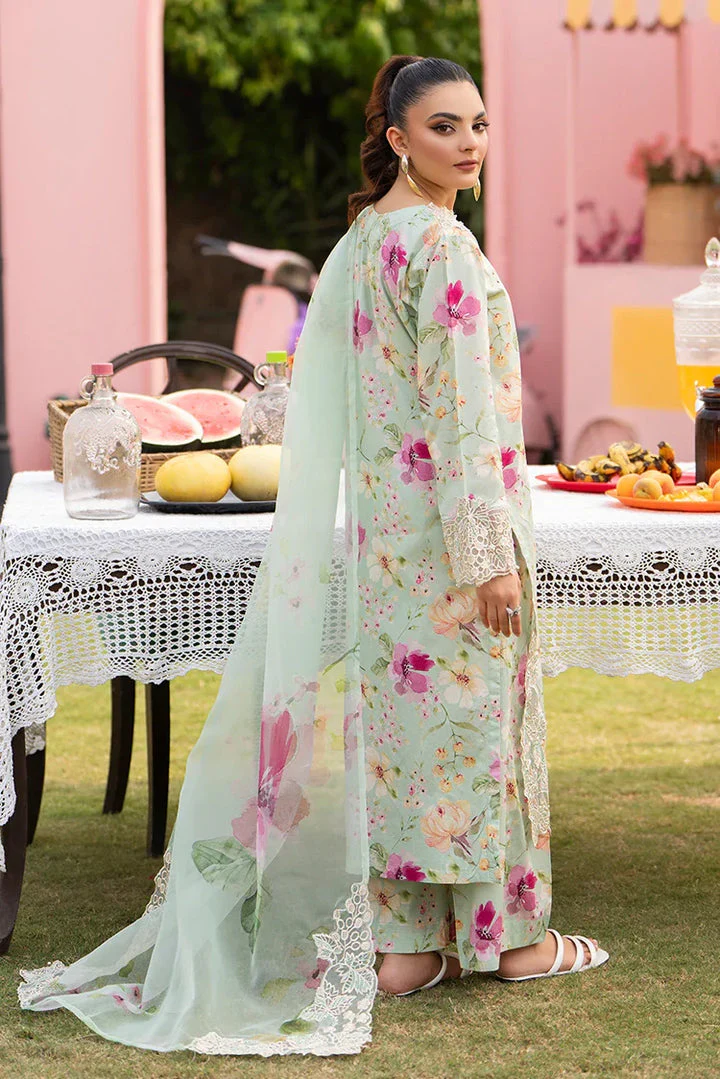 Alternative view of Ellena Green Printed Lawn Collection Replica