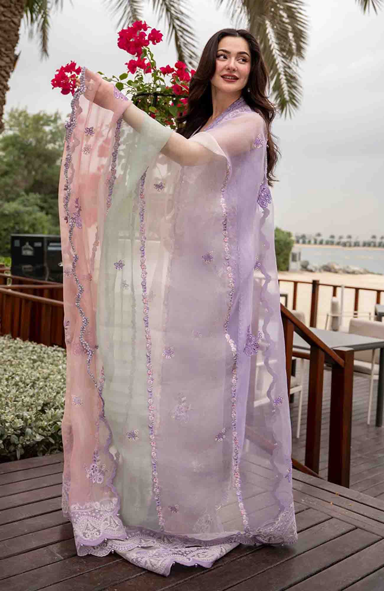Alternative view of Faiza Saqlain Purple Luxury Lawn Collection Replica