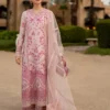 Faiza Saqlain Pink Luxury Lawn Collection Replica