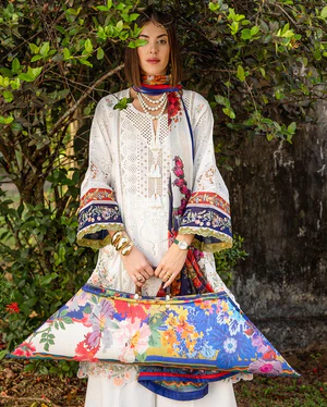 Alternative view of Mushq White Luxury Lawn Collection Replica