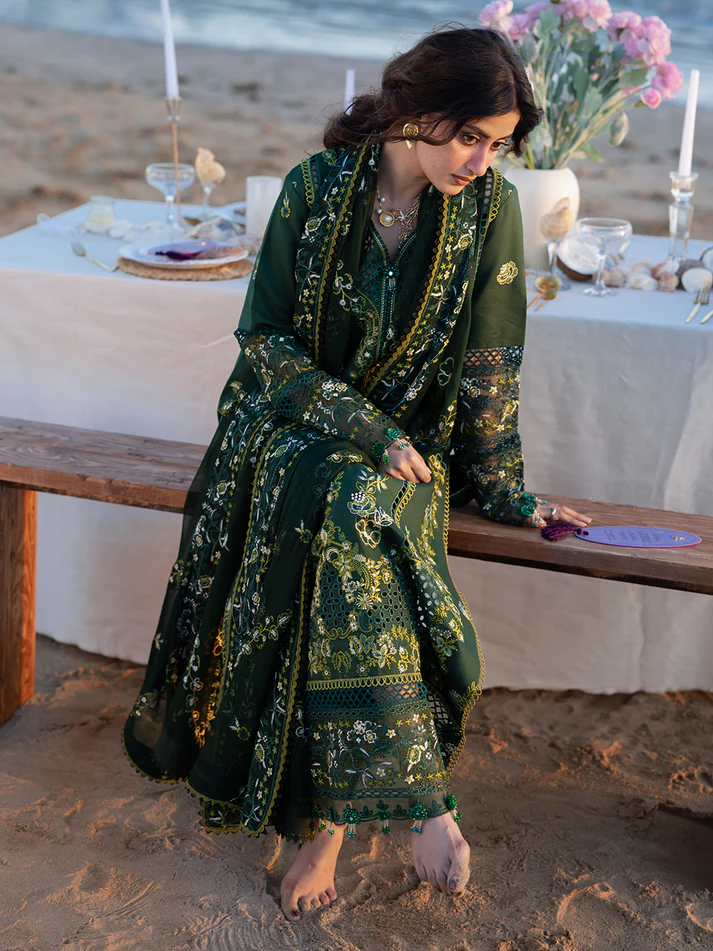 Alternative view of Mahnur Green Luxury Lawn Collection Replica