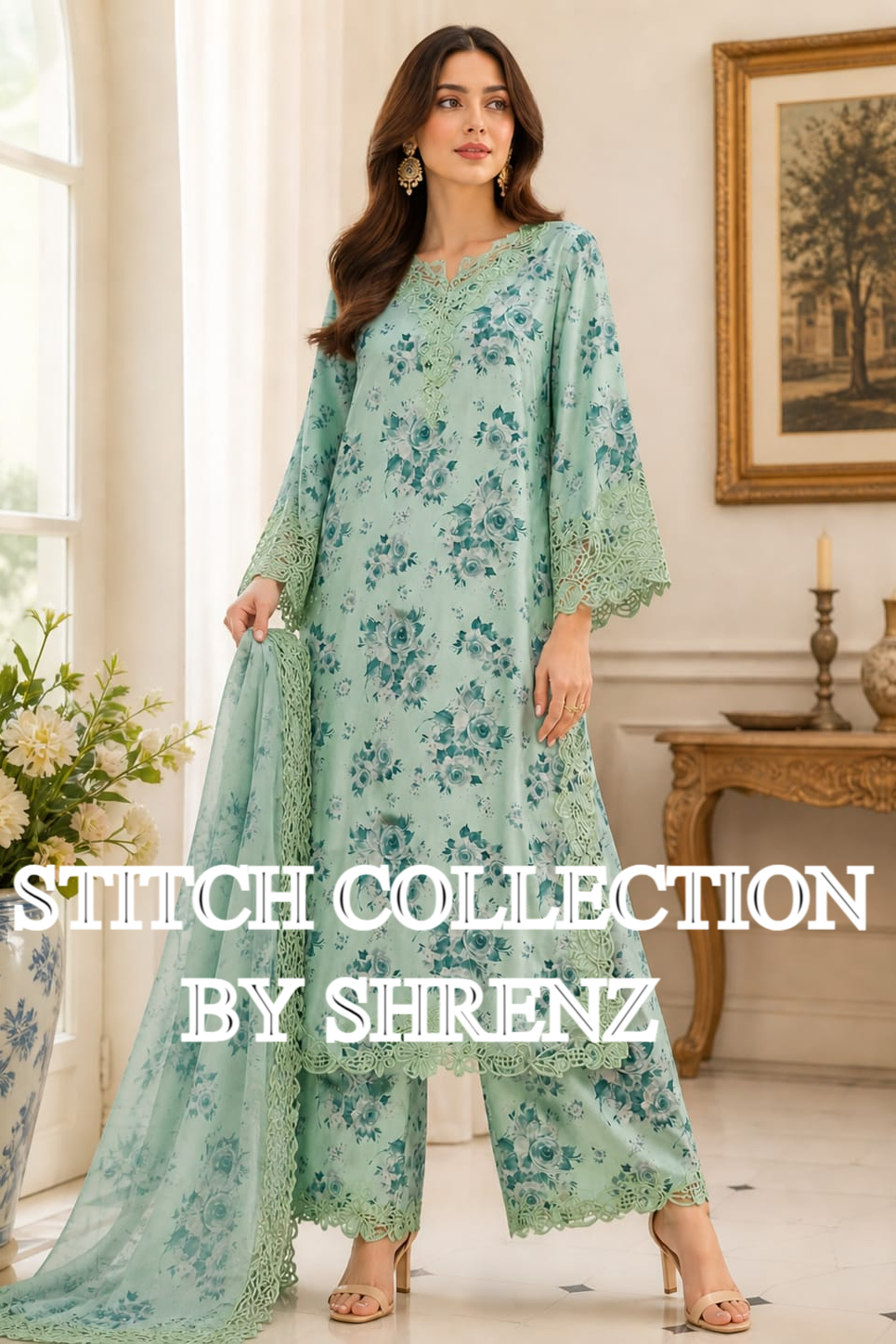 Shrenz 3 Piece Stitched Lawn Pret Collection