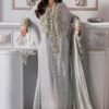 Maria B Seagreen Chiffon Bridal Collection Replica