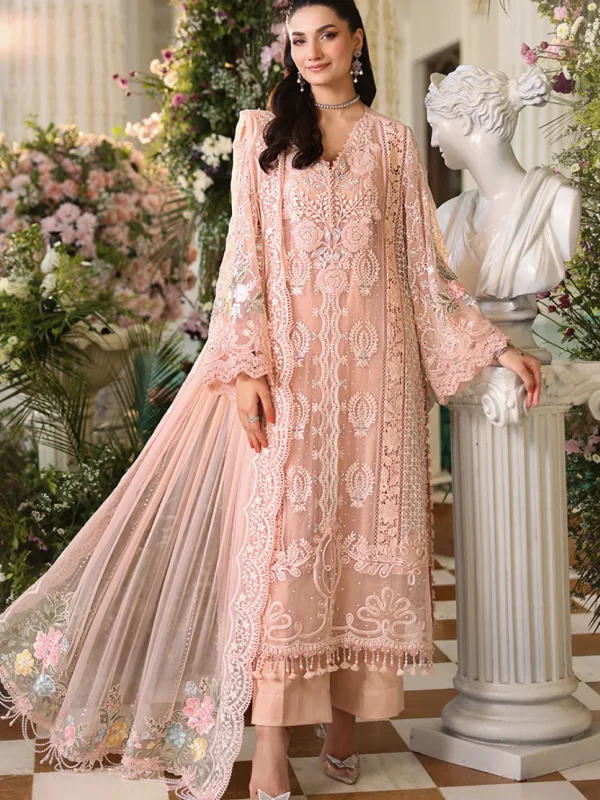 Maria B Pink Chiffon Formal Collection Replica