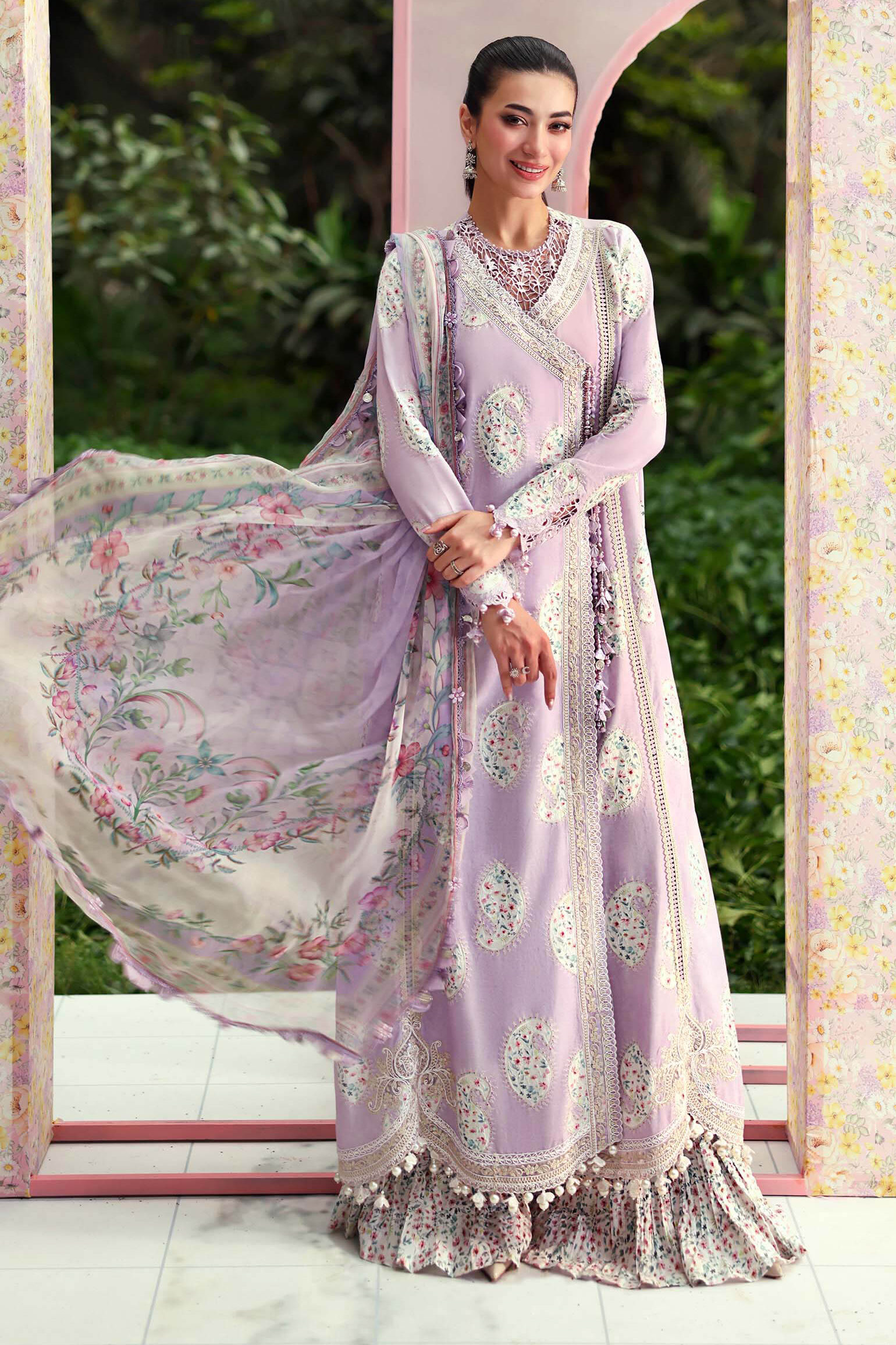 Maria B Purple Digital Printed Lawn Collection Replica