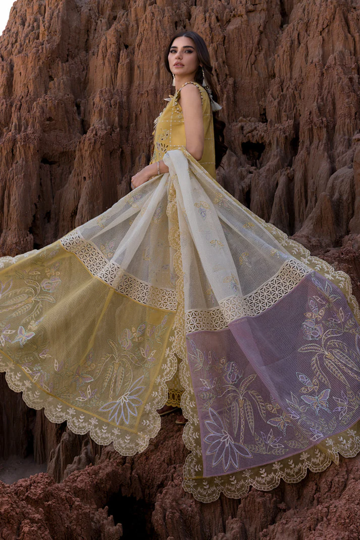 Alternative view of Rang Rasiya Mustard Luxury Lawn Collection Replica