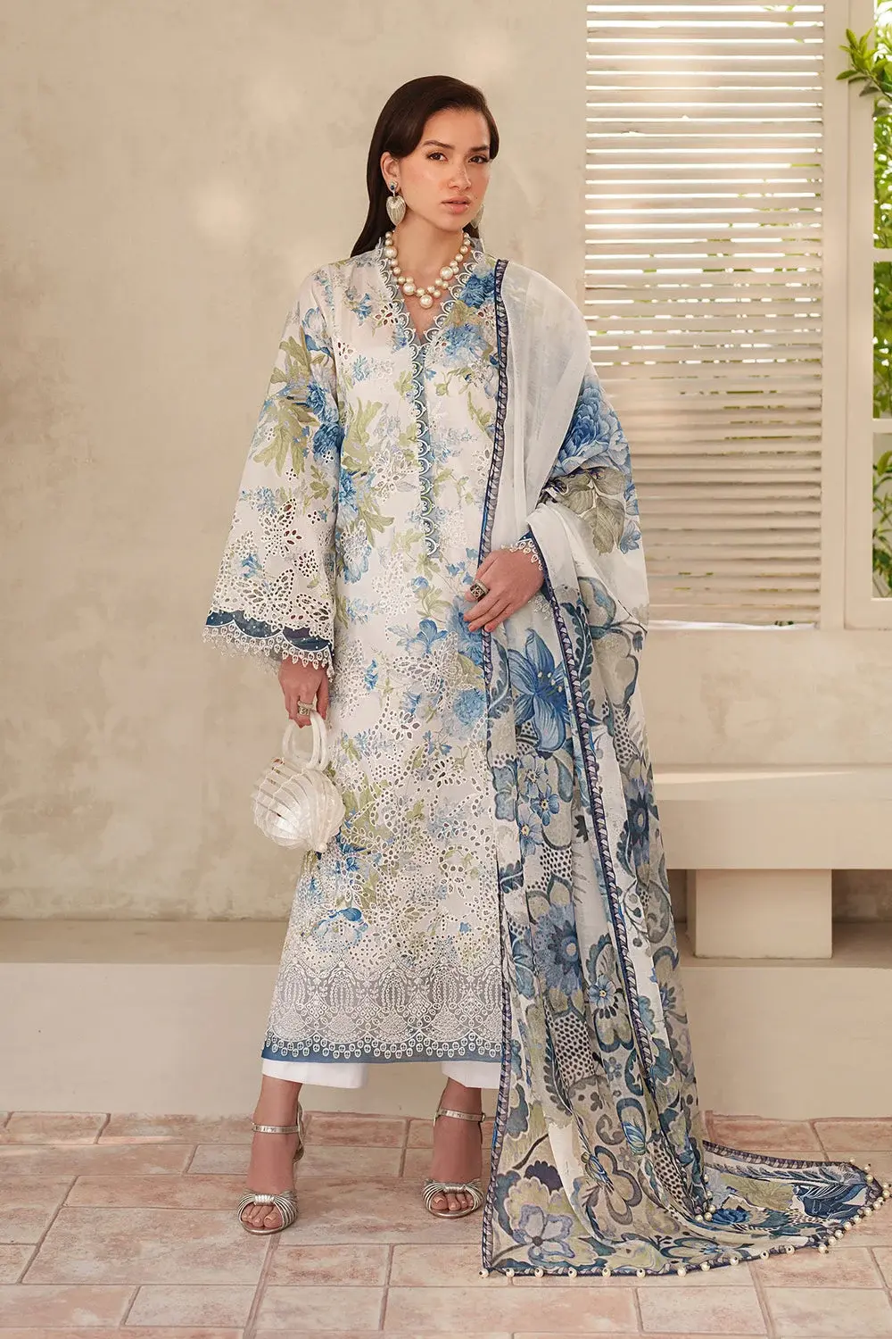 Baroque White Luxury Swiss Lawn Collection Replica