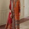 Baroque Orange Soft Net Fabric  Collection Replica