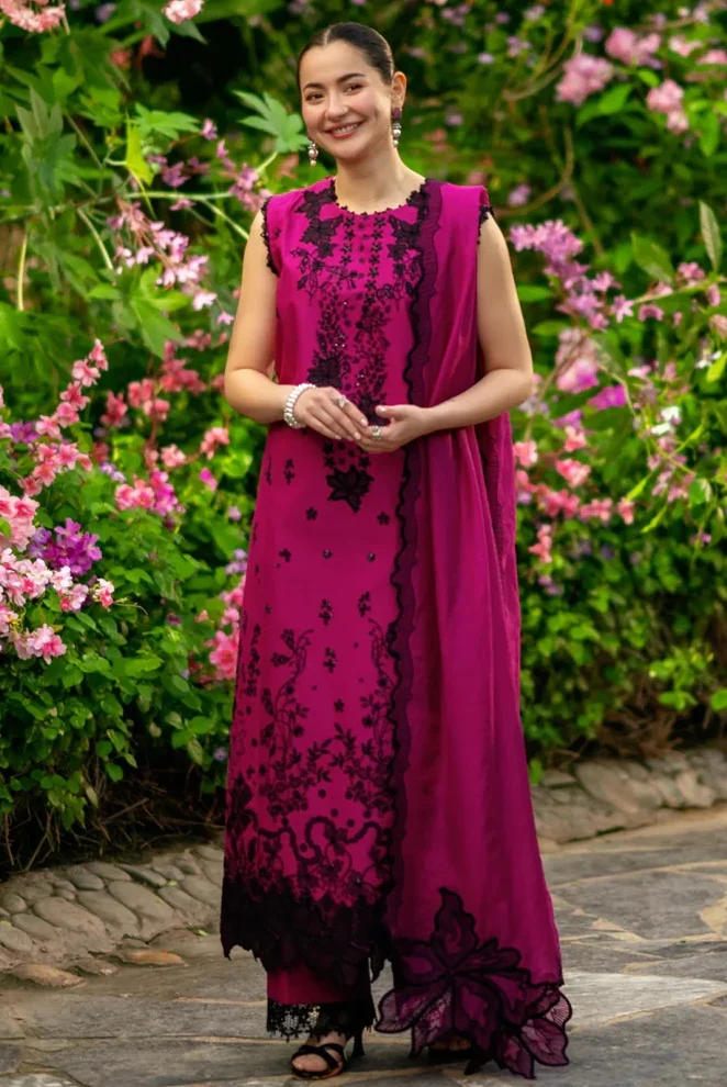Rang Rasiya Shocking Pink Luxury Lawn Collection Replica