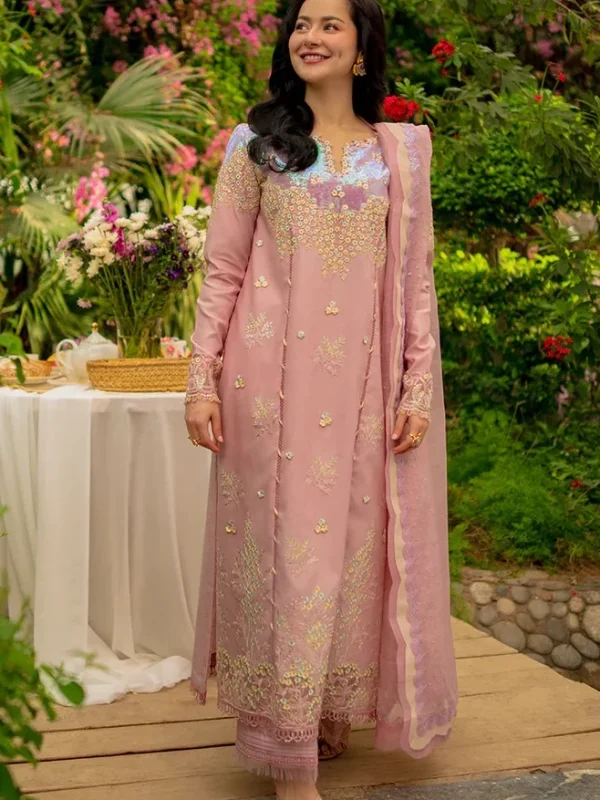 Rang Rasiya Pink Luxury Lawn Collection Replica