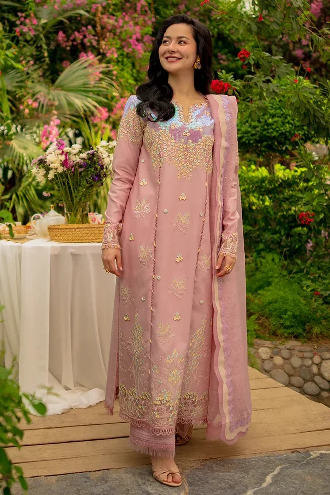 Rang Rasiya Pink Luxury Lawn Collection Replica