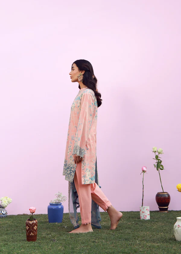 Alternative view of Maria B Pink Printed Lawn Collection Replica