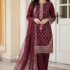 Shrenz Maroon Luxury Banadora Collection Replica
