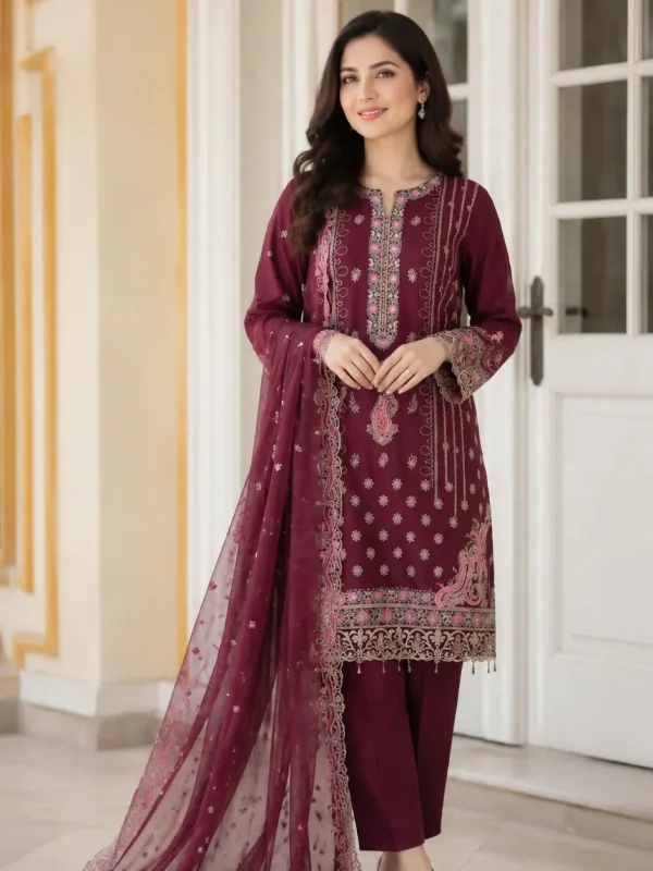 Shrenz Maroon Luxury Banadora Collection Replica