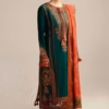 Hussain Rehar Zinc Green Luxury Lawn Collection Replica