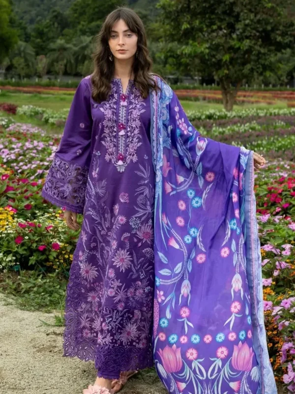 Mushq Purple Luxury Lawn Collection Replica