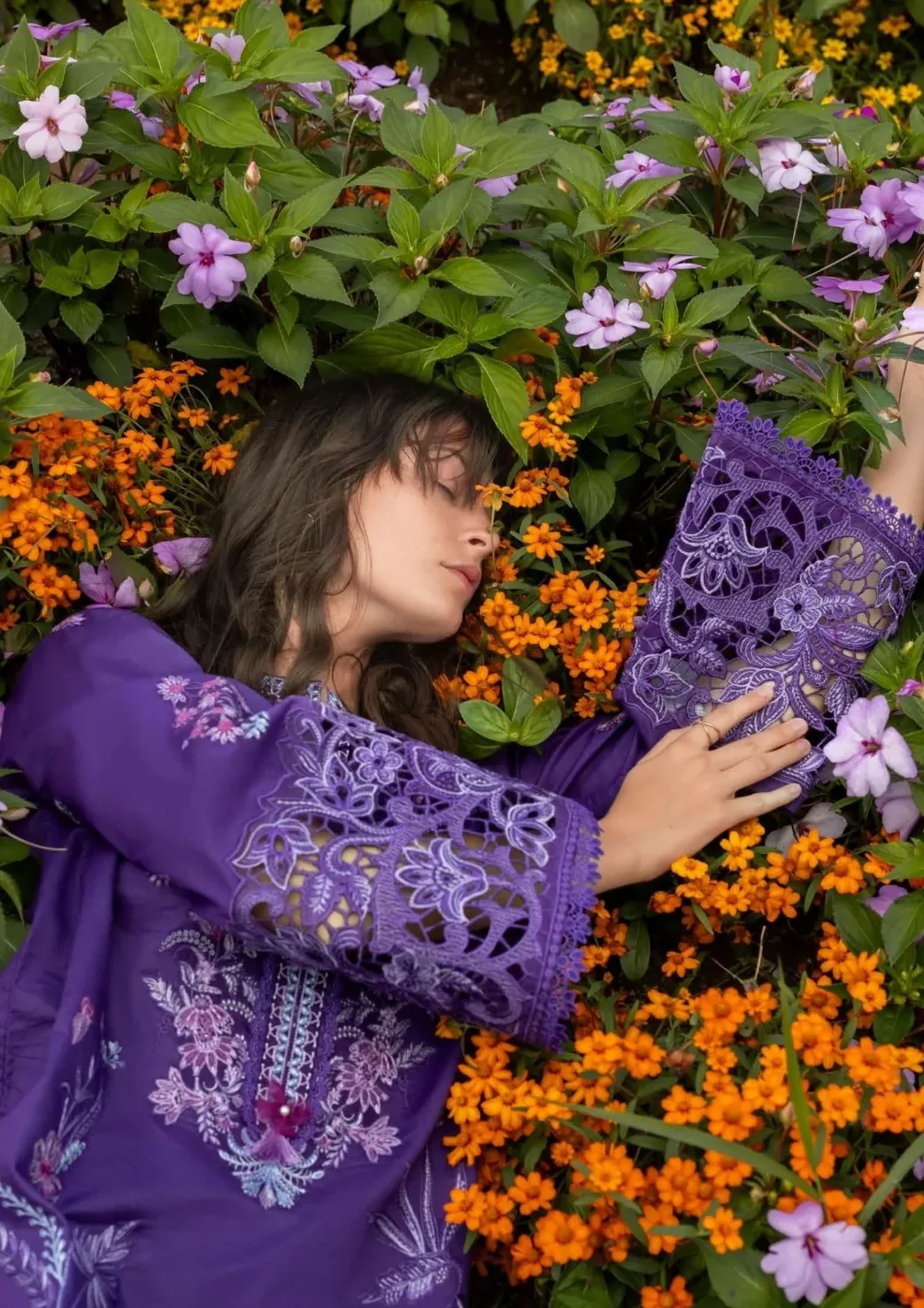 Mushq Purple Luxury Lawn Collection Replica - Image 3