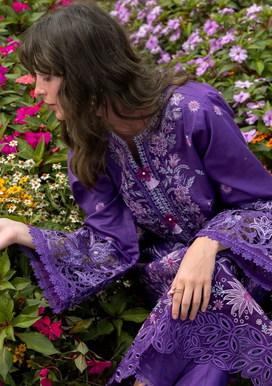 Mushq Purple Luxury Lawn Collection Replica - Image 4