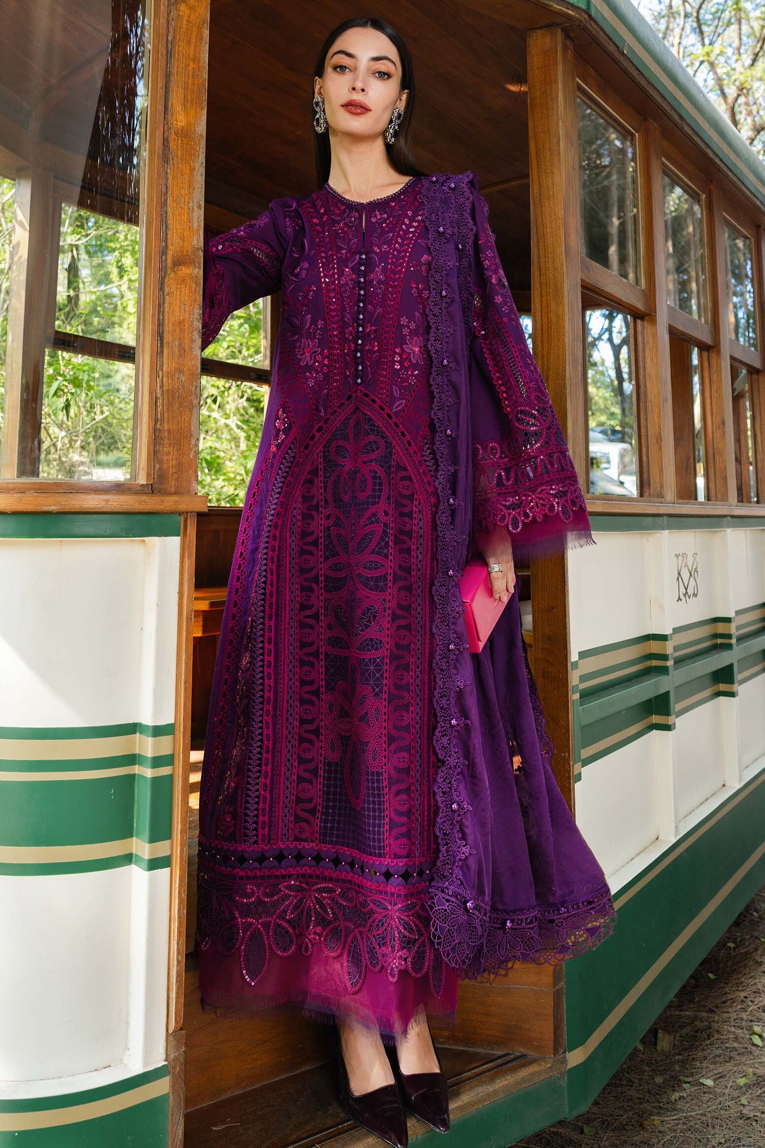 Maria B Purple Luxury Lawn Collection Replica