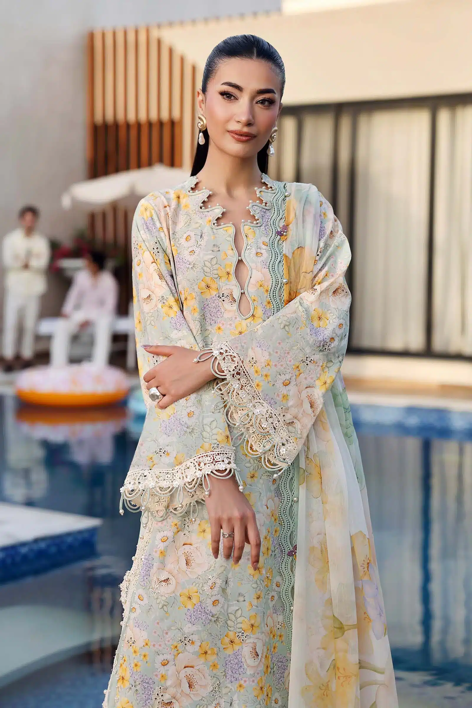 Maria B Lemon Luxury Lawn Collection Replica - Image 3