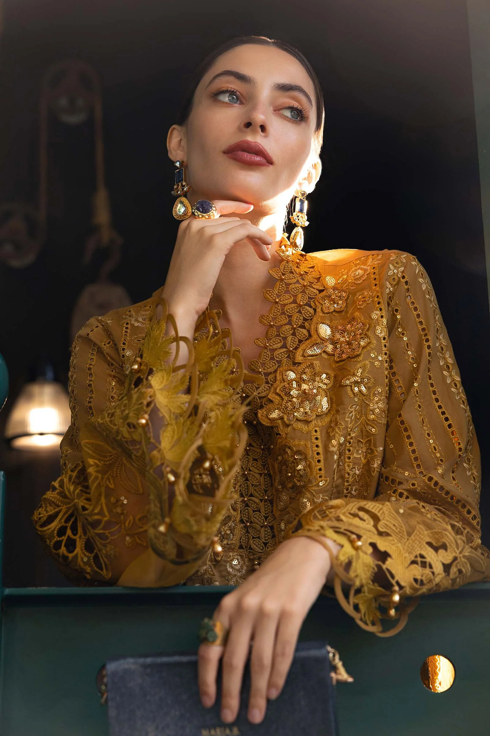 Maria B Mustard Luxury Lawn Collection Replica - Image 4